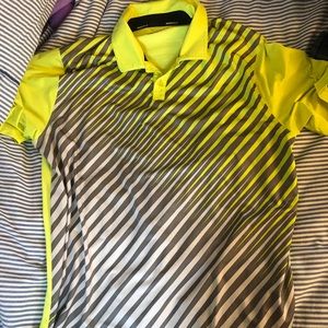 Nike Golf polo bright yellow and gray size L